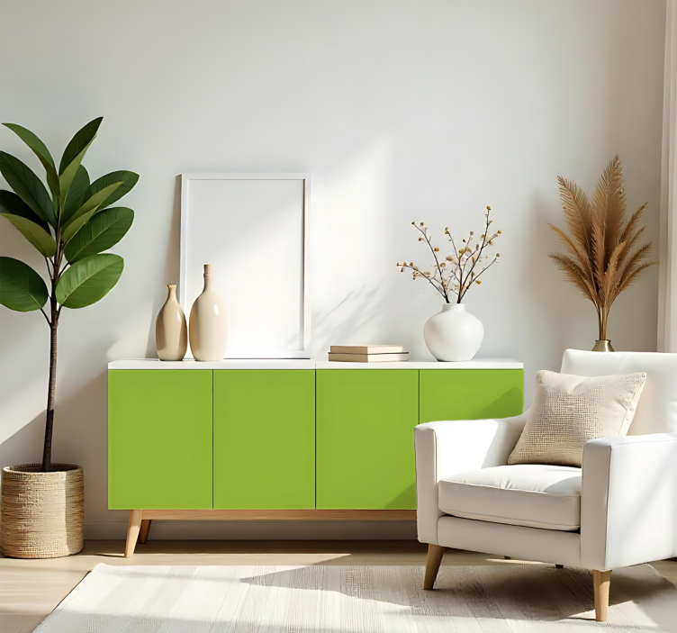 Jednofarebná nálepka na hárok matná svetlozelená - Tenstickers