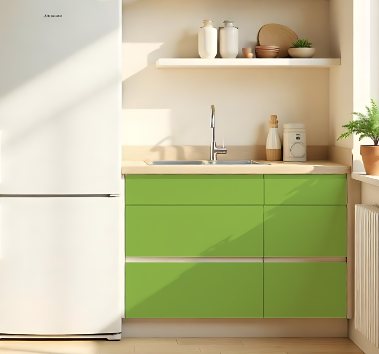 Jednofarebná nálepka na hárok matná zelená - Tenstickers