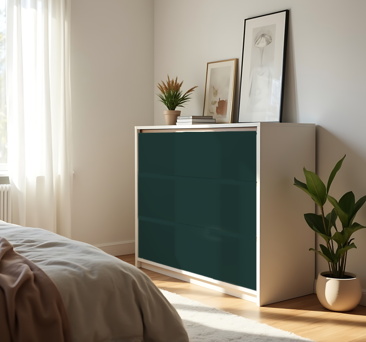 Jednofarebná nálepka na hárok matná tmavozelená - Tenstickers