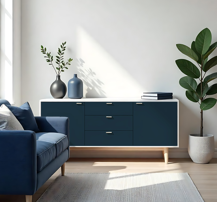 Jednofarebná nálepka na hárok matná tmavo modrá - Tenstickers