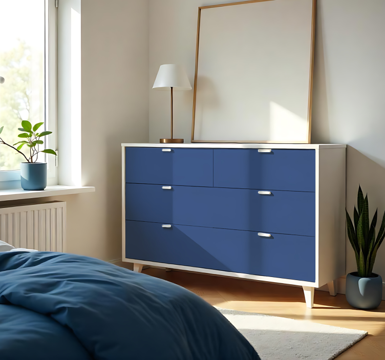 Jednofarebná nálepka na hárok matná tmavomodrá - Tenstickers