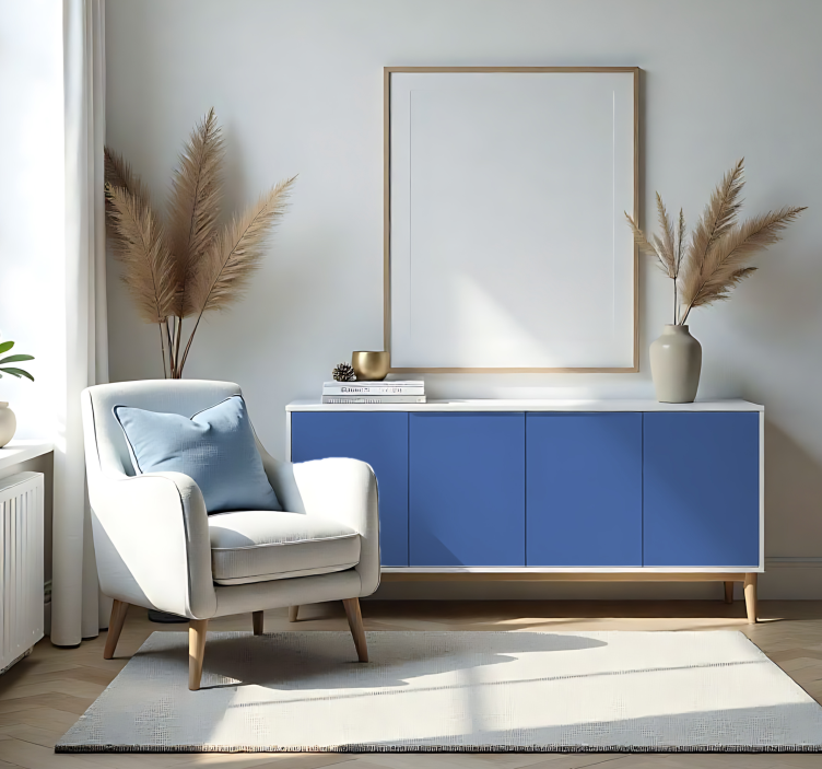 Jednofarebná nálepka na hárok matná modrá - Tenstickers