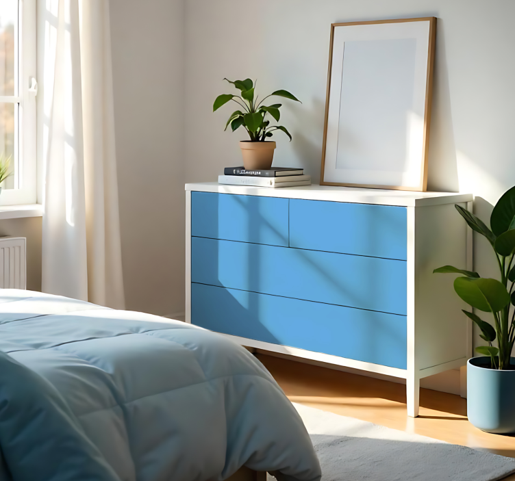 Jednofarebná nálepka na hárok matná svetlomodrá - Tenstickers