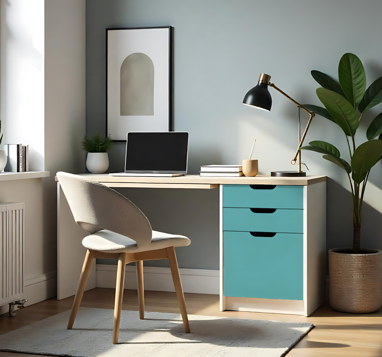 Jednofarebná nálepka na hárok matná stredne tyrkysová - Tenstickers