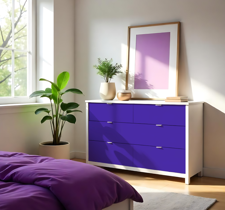 Jednofarebná nálepka na hárok matná fialová - Tenstickers