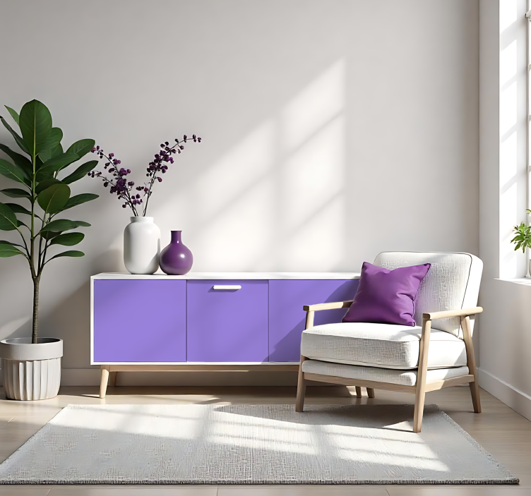 Jednofarebná nálepka na hárok matná fialová - Tenstickers