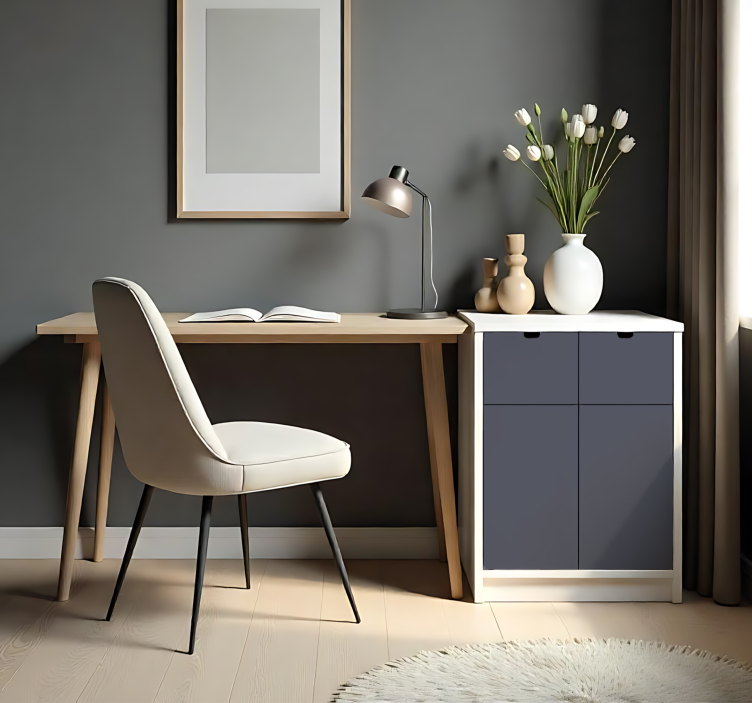 Jednofarebná nálepka na hárok matná tmavosivá - Tenstickers