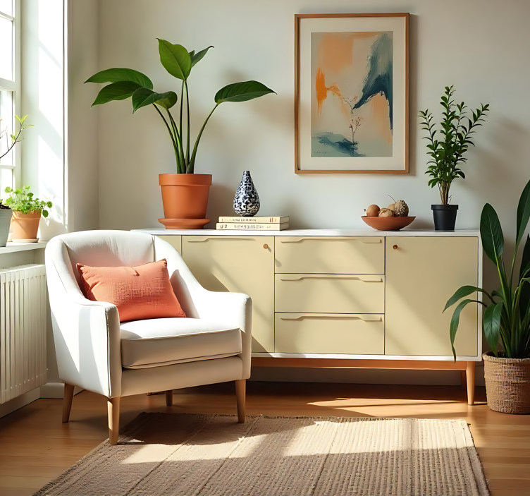 Jednofarebná nálepka na hárok matná slonovinová - Tenstickers