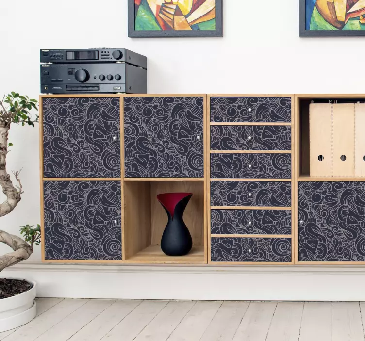 Abstraktná nálepka na nábytok paisley - Tenstickers