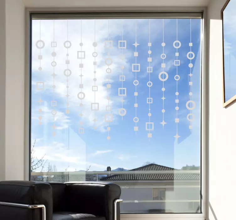 Abstraktné záclona okenné nálepky - Tenstickers