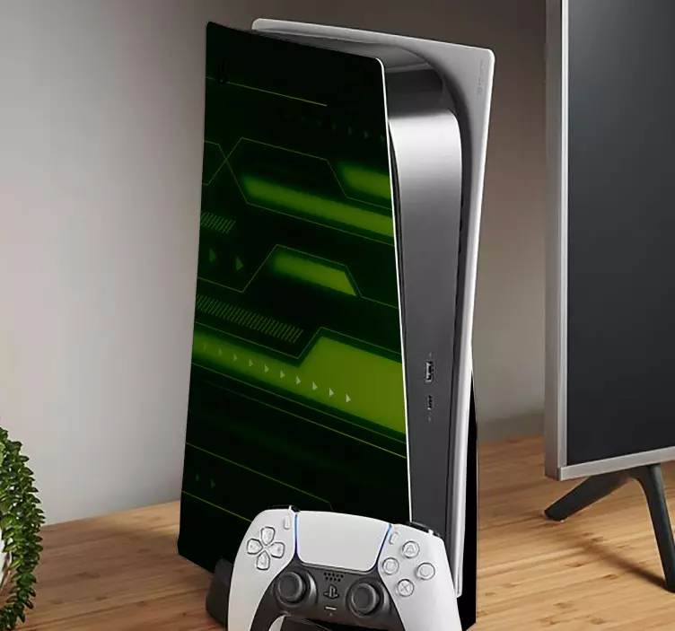 Samolepky abstraktného futurizmu ps5 - Tenstickers