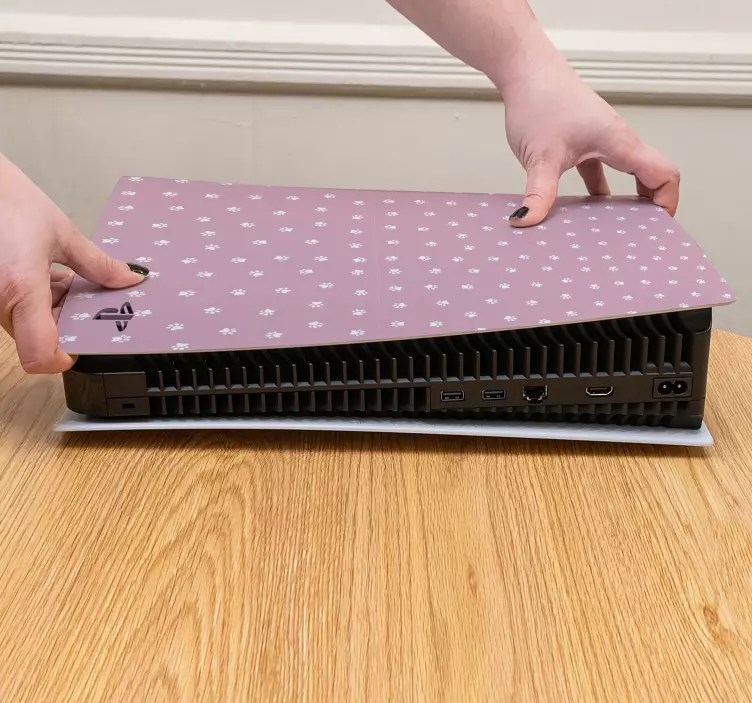 Ahoj nálepky mačiatko labky ps5 - Tenstickers