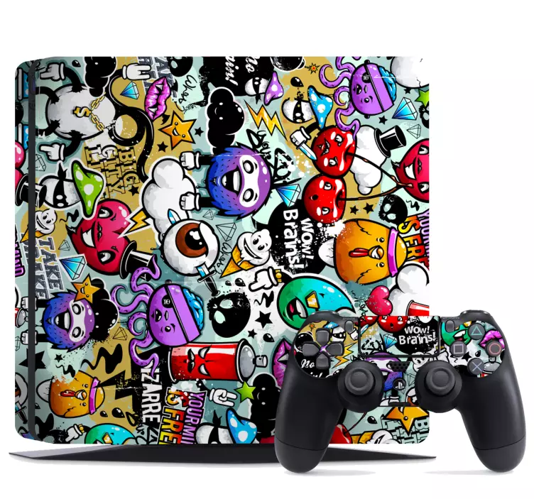 Nálepky art graffiti design ps4 - Tenstickers