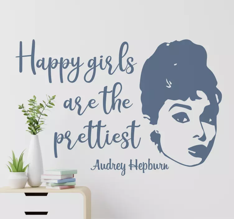 Nálepka audrey hepburn citácia s motivačnou stenou - Tenstickers