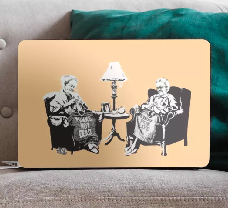 Bansky babičky navrhujú skiny notebookov - Tenstickers