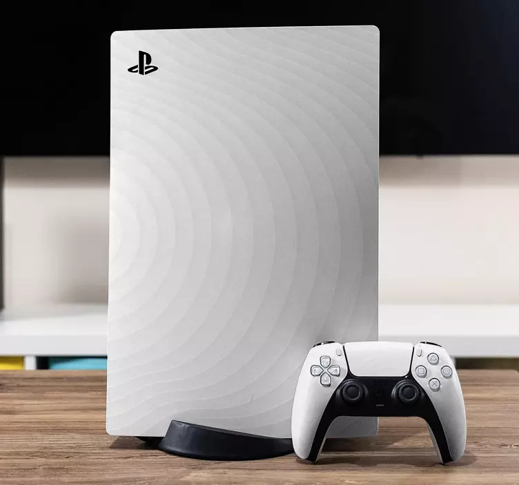 Samolepky biele kruhy ps5 - Tenstickers