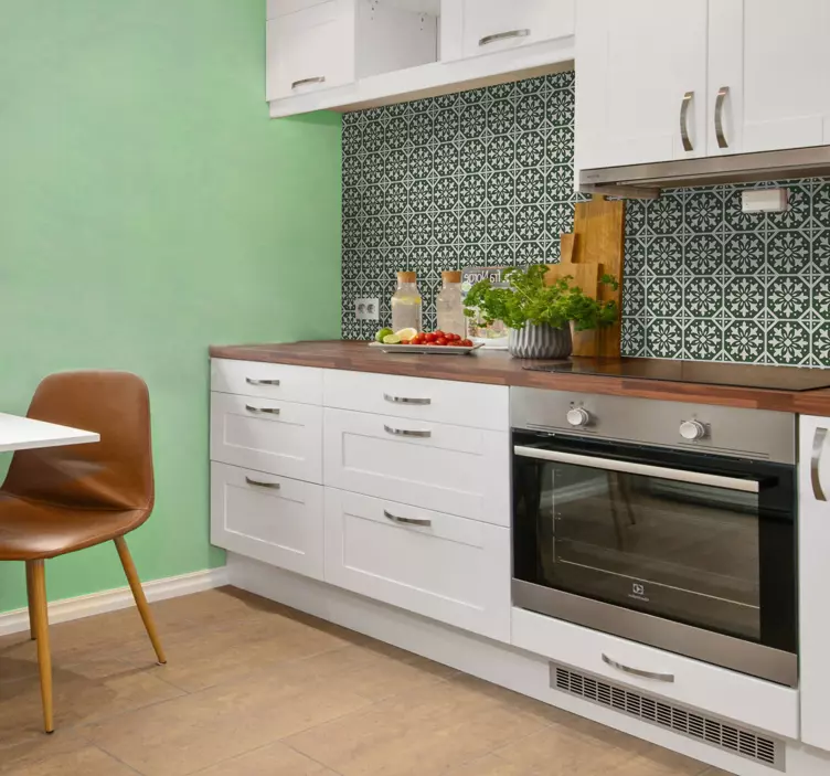 Cement na zelenom pozadí obtlačkový štítok - Tenstickers