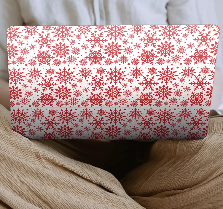 Nálepka s červeným snehovými vločkami - Tenstickers