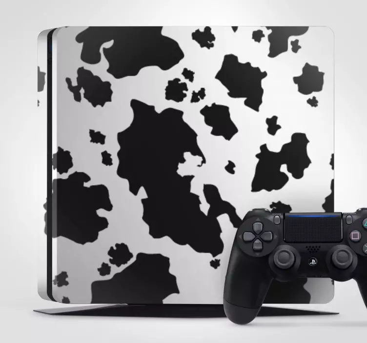 čiernobiele kravské škvrny obtisky ps4 - Tenstickers