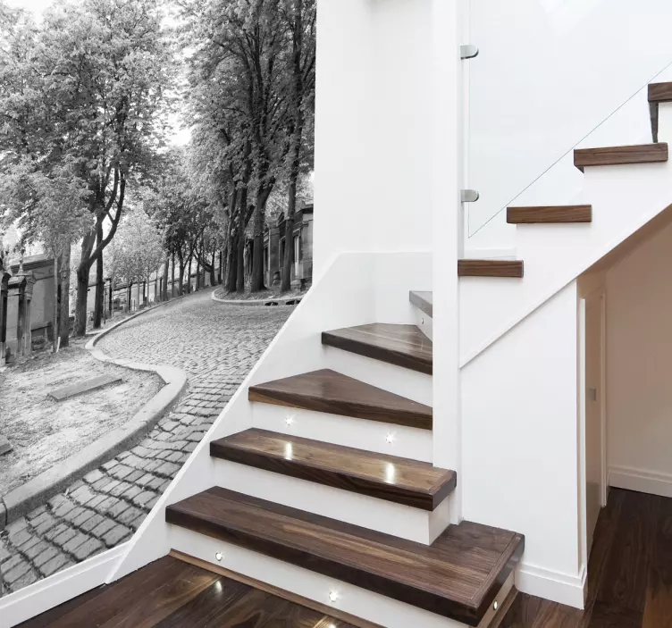 čierna a biela nástenná maľba - Tenstickers