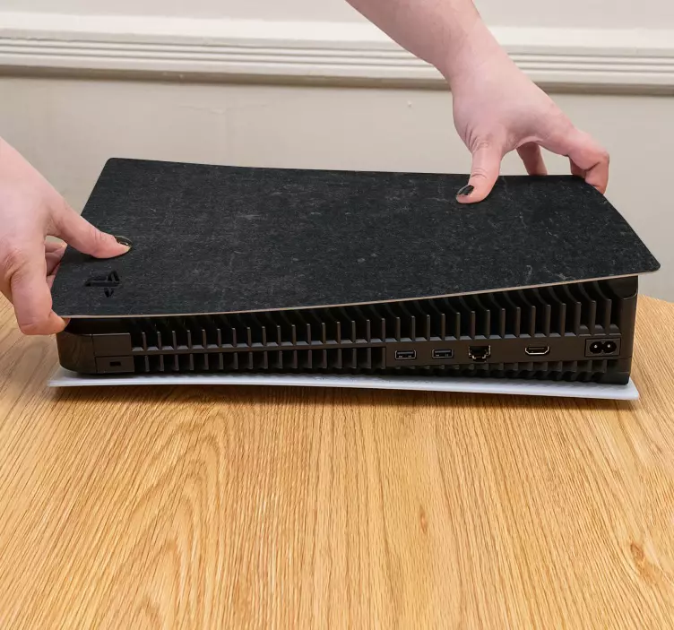 Plná čierna hexadecimálna playstation 5 obtisky - Tenstickers