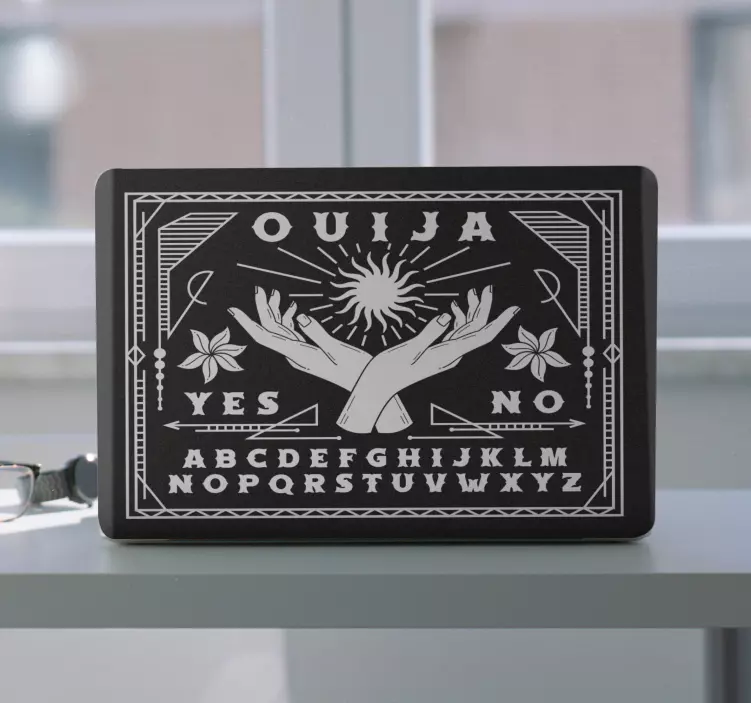 čiernobiele plášte prenosných počítačov ouija - Tenstickers