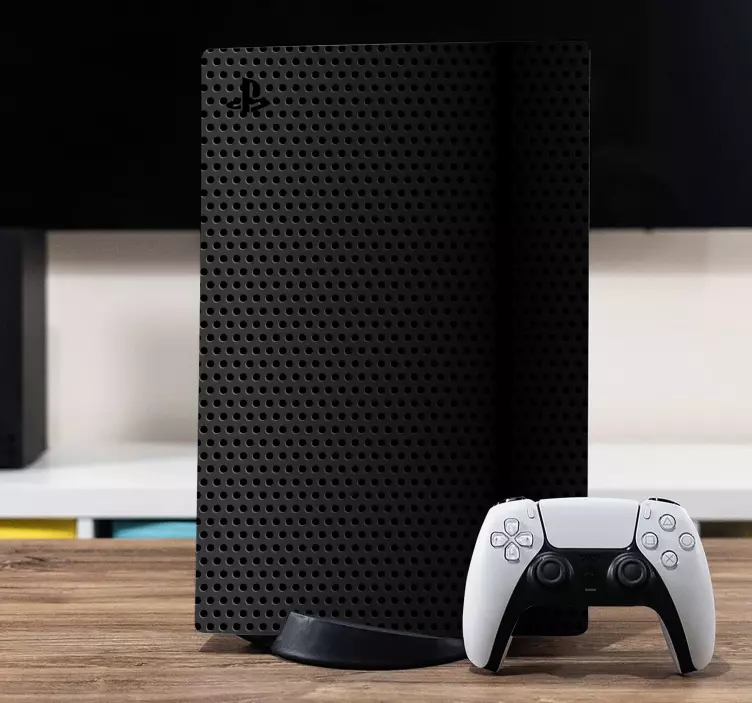 štítok ps5 s čiernym uhlíkom - Tenstickers