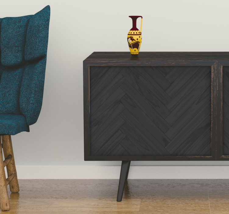 Nálepka na nábytok cik-cak drevo textúra - Tenstickers