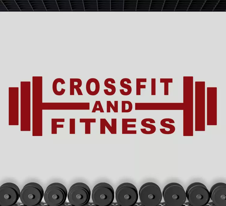 činky s prispôsobiteľným telocvičným textom na stenu - Tenstickers