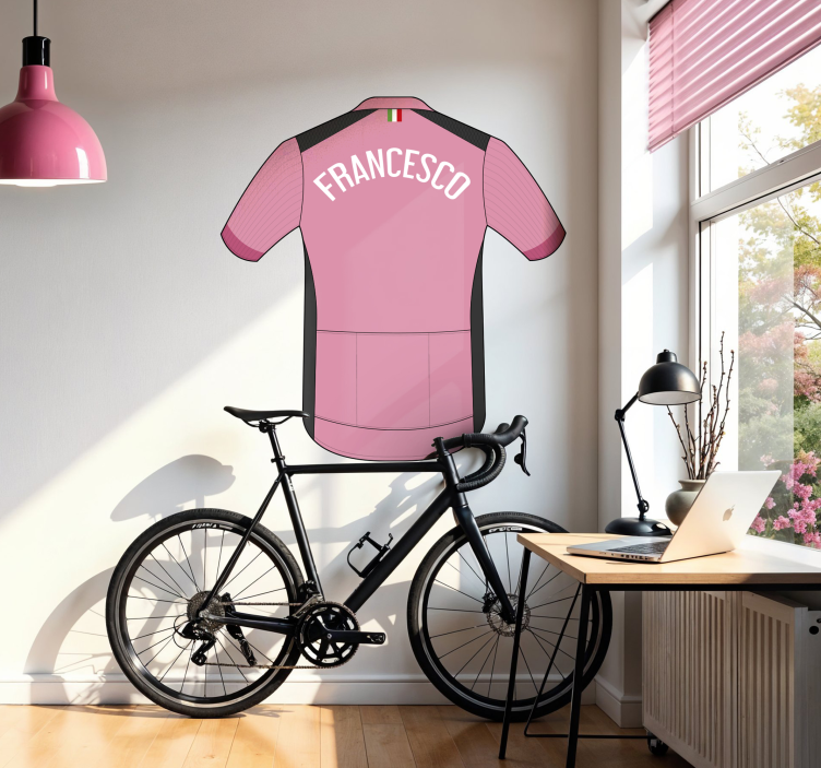 Cyklistická nálepka maglia rosa - Tenstickers