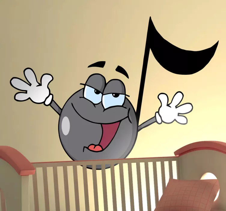 Deti samolepky šťastný hudobné noty - Tenstickers