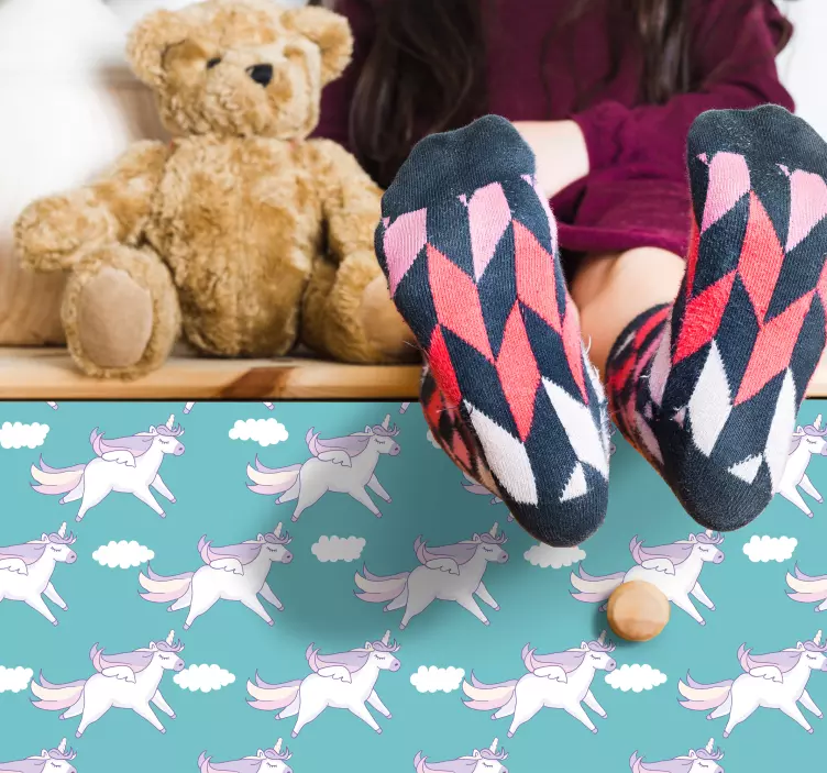 Nálepka na nábytok detské jednorožce - Tenstickers