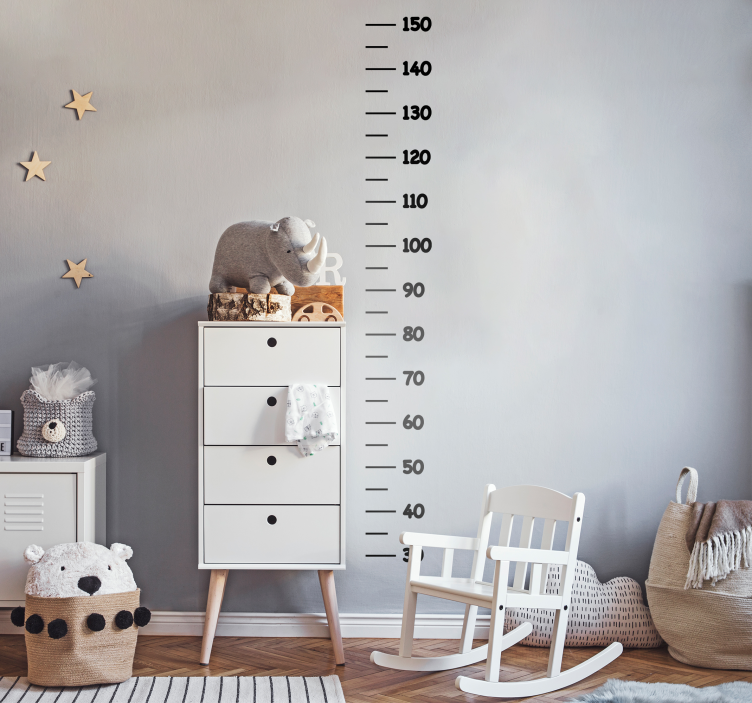 detsky meter na stenu minimalistický - Tenstickers