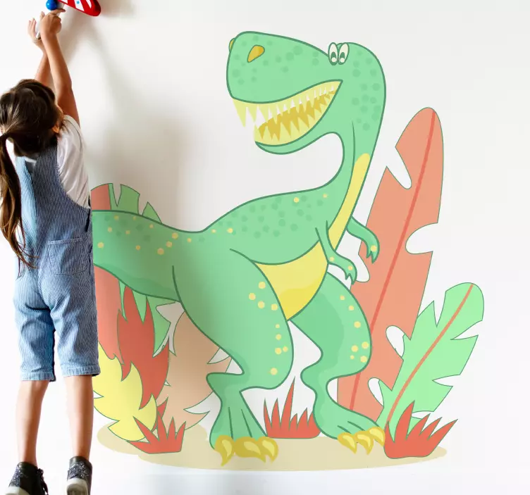 Umelecká samolepka na stenu dinosaura t-rex - Tenstickers