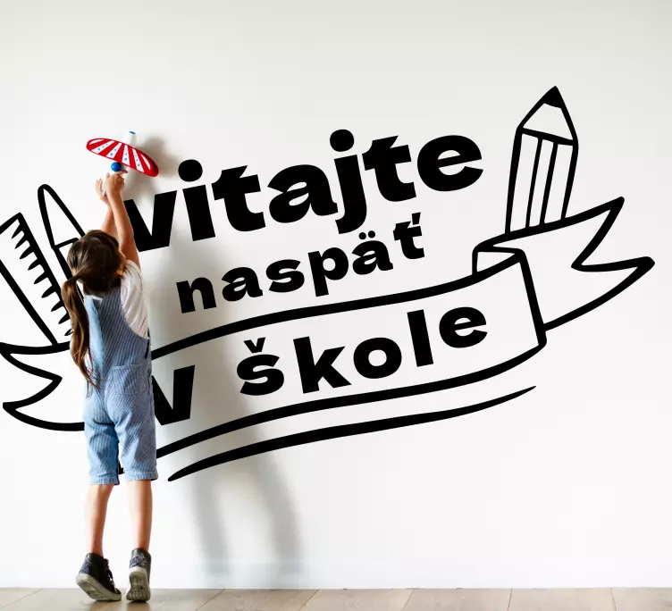 Dizajn s ceruzkami polep školskej výkladnej skrine - Tenstickers