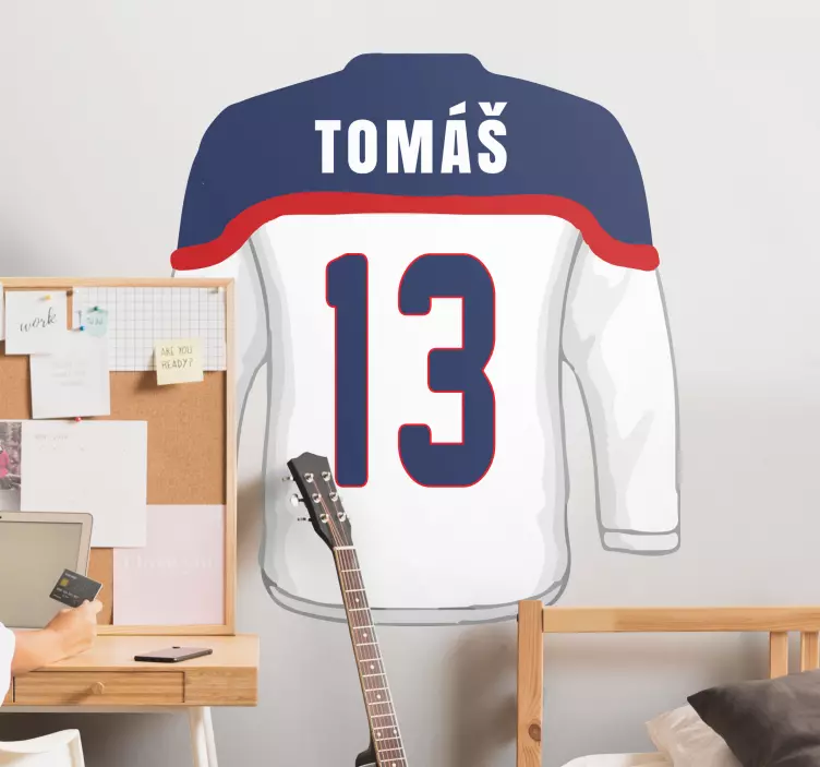 Nálepka na stenu hokejový dres - Tenstickers