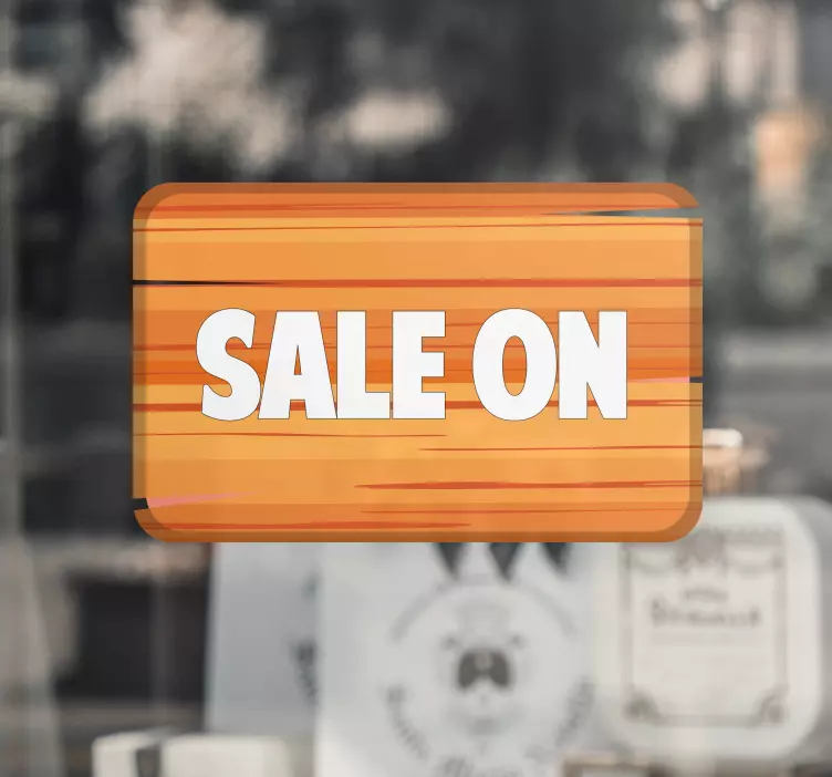 Drevené nápisy s personalizovaným textovým štítkom obchodu - Tenstickers