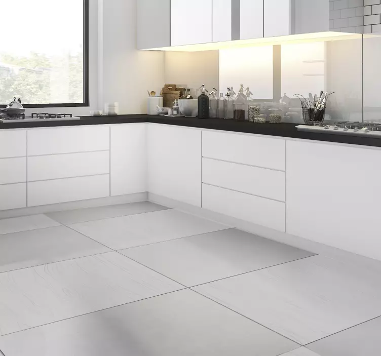 Nálepka s drevenými sivými doskami - Tenstickers