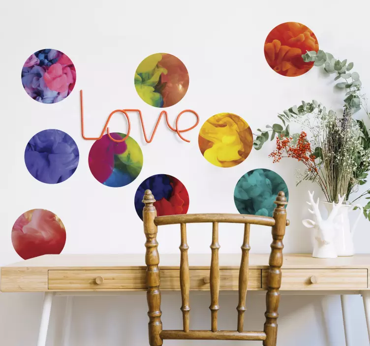 Dym z farebnej steny - Tenstickers