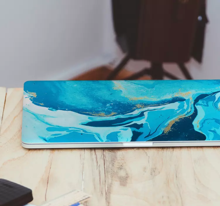 Nálepka s elegantným modrým obrazom pre laptop - Tenstickers