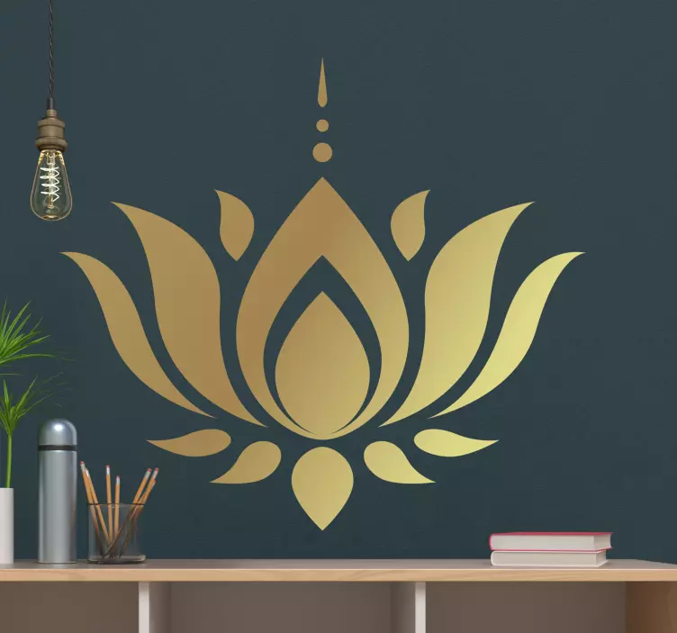 Elegantná okrasná samolepka na stenu lotus flowe - Tenstickers