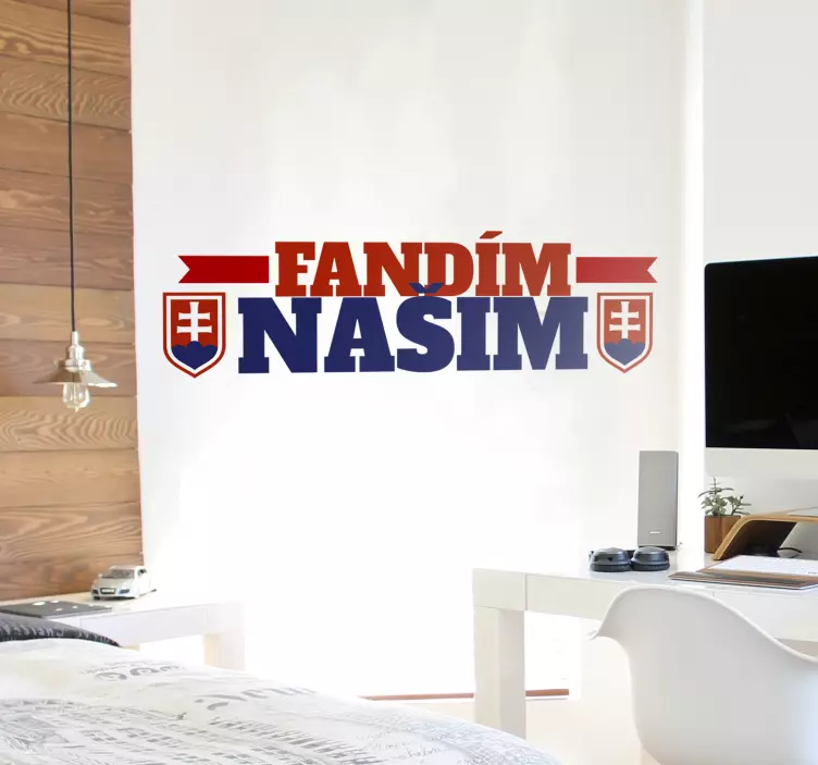 Nálepka na stenu fandím našim - Tenstickers