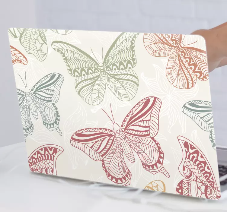 Farby okrasné motýle notebooku nálepka - Tenstickers