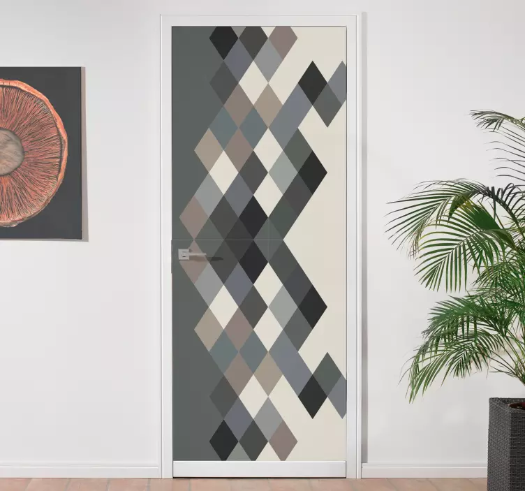 Farebné odtiene farebné bloky obtlačok na dvere - Tenstickers