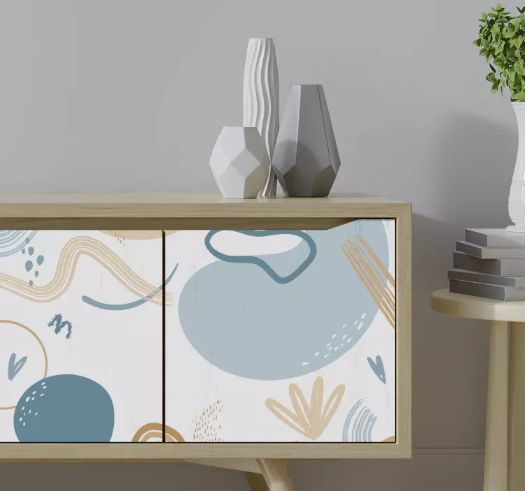 Farebné tvary nálepka na nábytok - Tenstickers