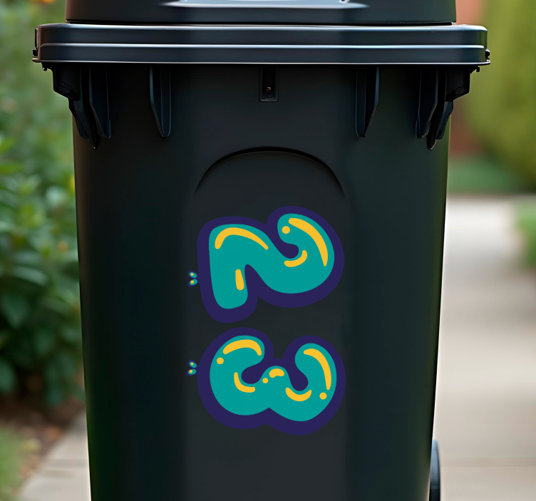 Farebná nálepka s číslami balónov - Tenstickers