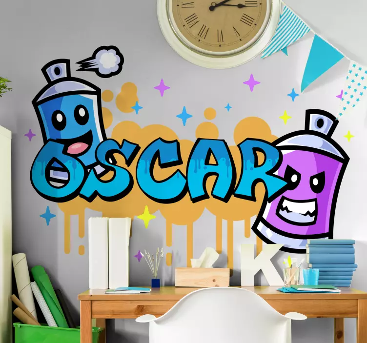 Farebný grafický mestský štítok - Tenstickers