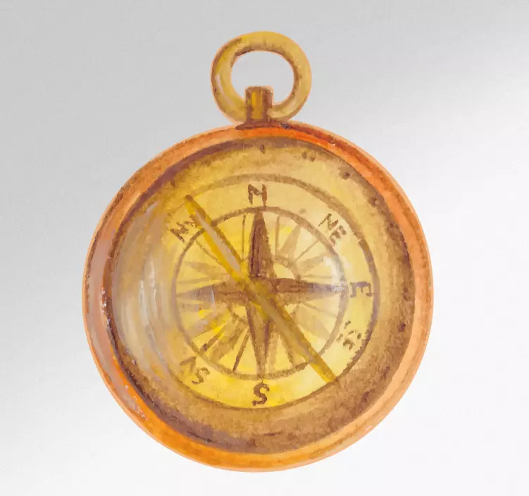 Farebný kompas ilustrácia obtisky pre karavan - Tenstickers