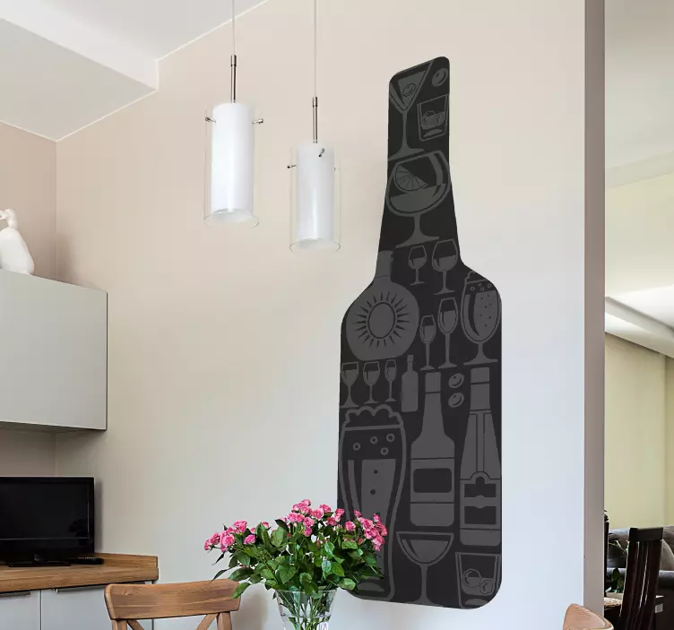 Nálepka na víno s kokteilom - Tenstickers