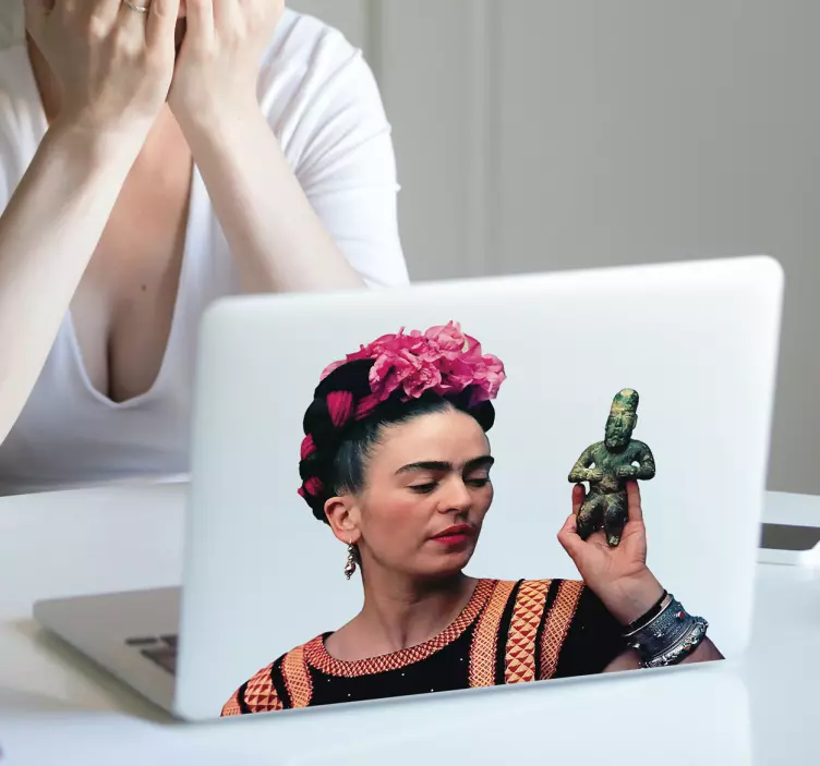 Nálepka s notebookom frida kahlo - Tenstickers